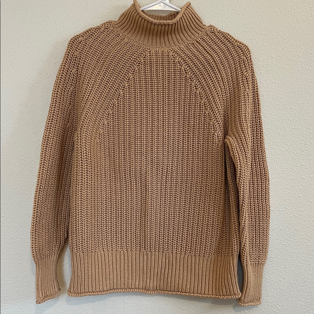 J. Crew Tan Mock Turtleneck Sweater